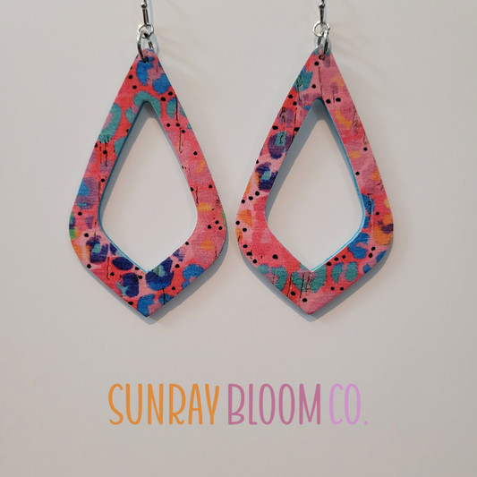 Colorful Leopard Print Earrings