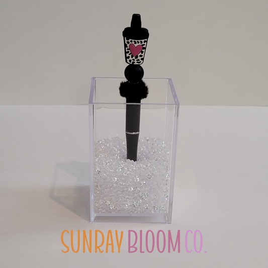 I Heart Coffee Focal Bead Pen
