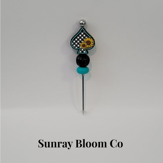 Checkered Turquoise Mini Pokey Tool