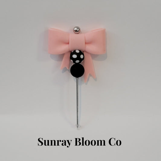 Light Pink Bow Mini Pokey Tool
