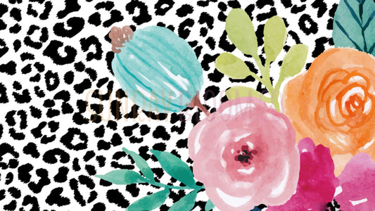 Floral Leopard Desktop Wallpaper