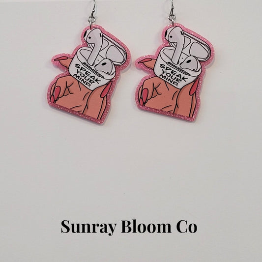 Speak Your Mind Acrylic Earrings