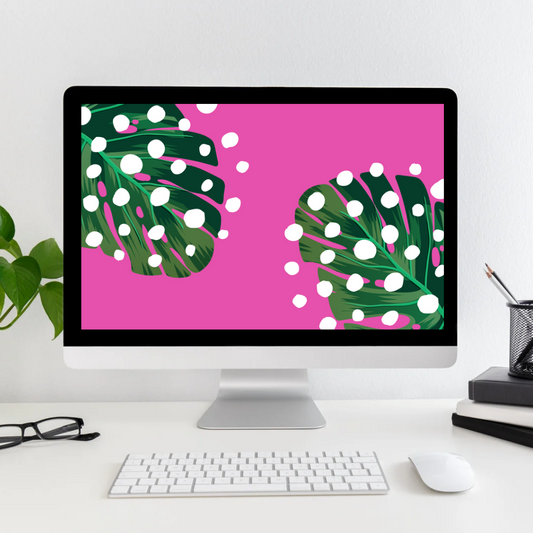 Happy Tropical Vibes Desktop Wallpaper