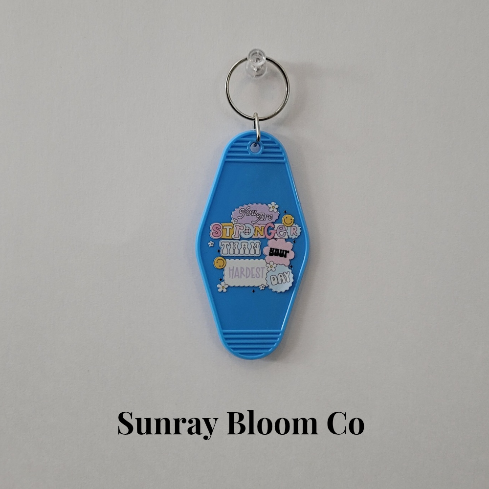 You Are Stronger than Your Worst Day Acrylic Hotel Keychain