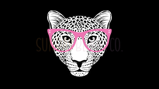 Cheetah with Pink Glasses Desktop Wallpaper