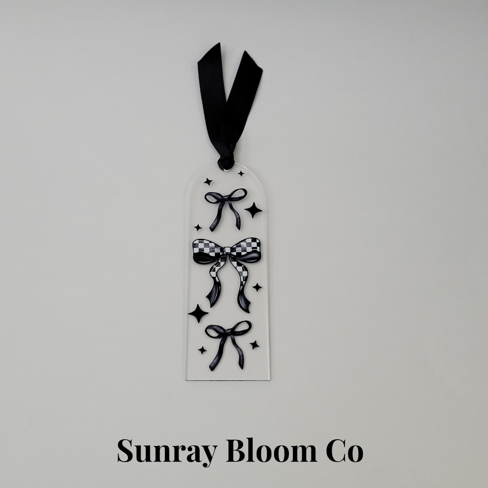 Checkered Bow Bookmark
