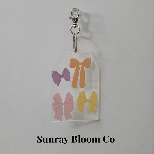 Pastel Coquette Bows Bag Tag