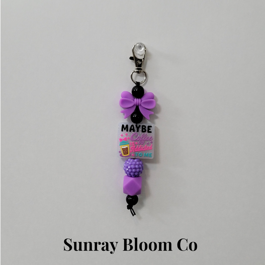 Maybe Coffee is Addicted to Me Beaded Clip