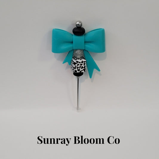 Turquoise Bow Mini Pokey Tool