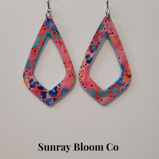 Colorful Leopard Print Earrings