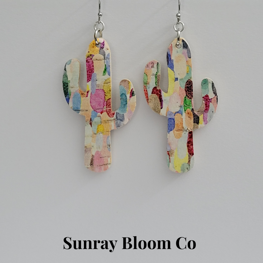 Colorful Cactus Earrings