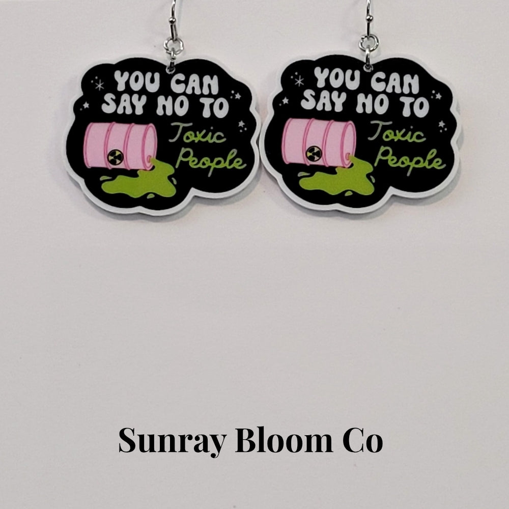 You Can Say No Acrylic Earrings