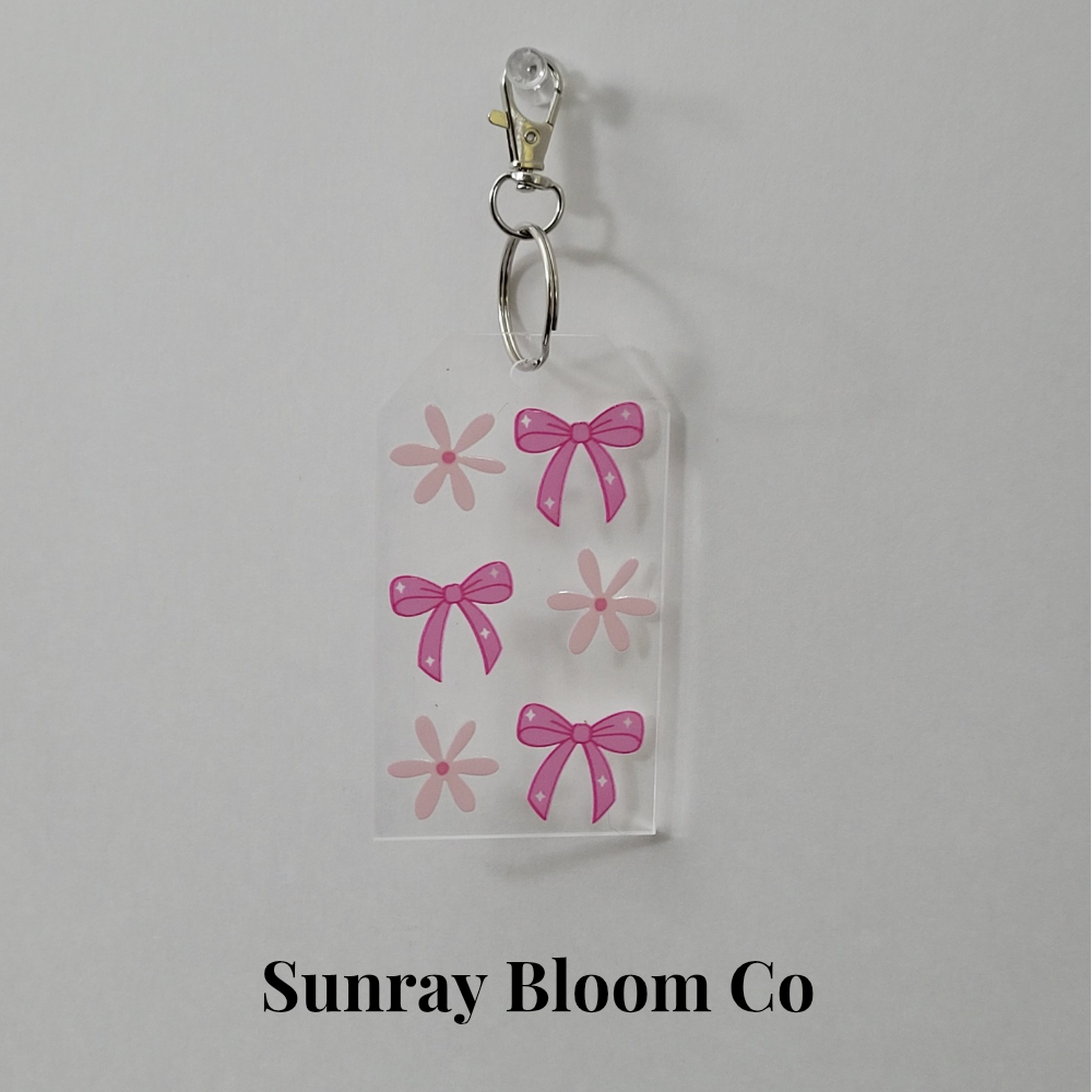 Pink Bow Bag Tag
