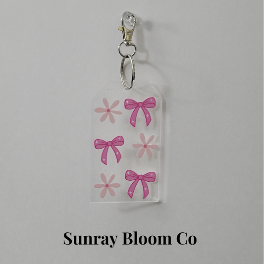 Pink Bow Bag Tag