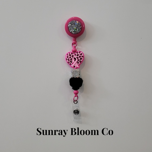 Breast Cancer Awareness Beaded Badge