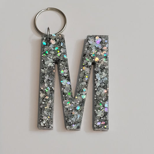 Letter M Personalized Keychain