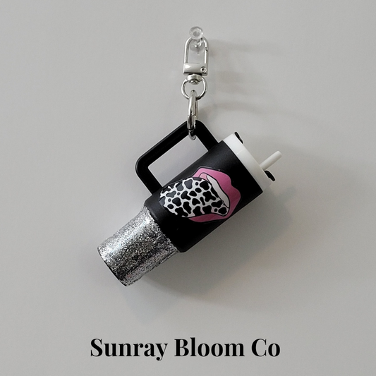 Leopard Glitter Hotel Keychain