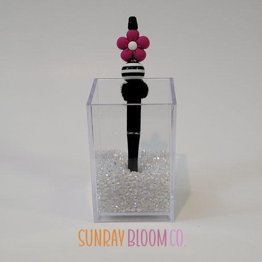 Dark Mauve Flower Pen