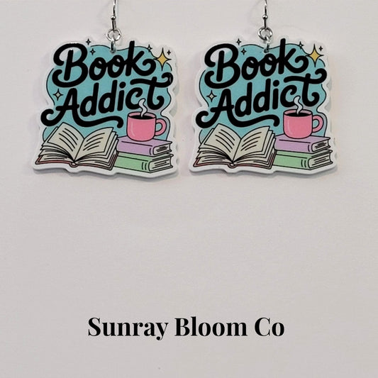 Book Addict Acrylic Earrings