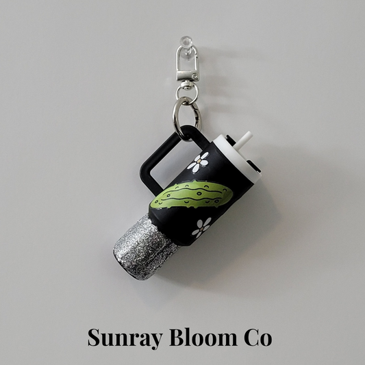 Dilly Pickles Glitter Mini Cup Keychain