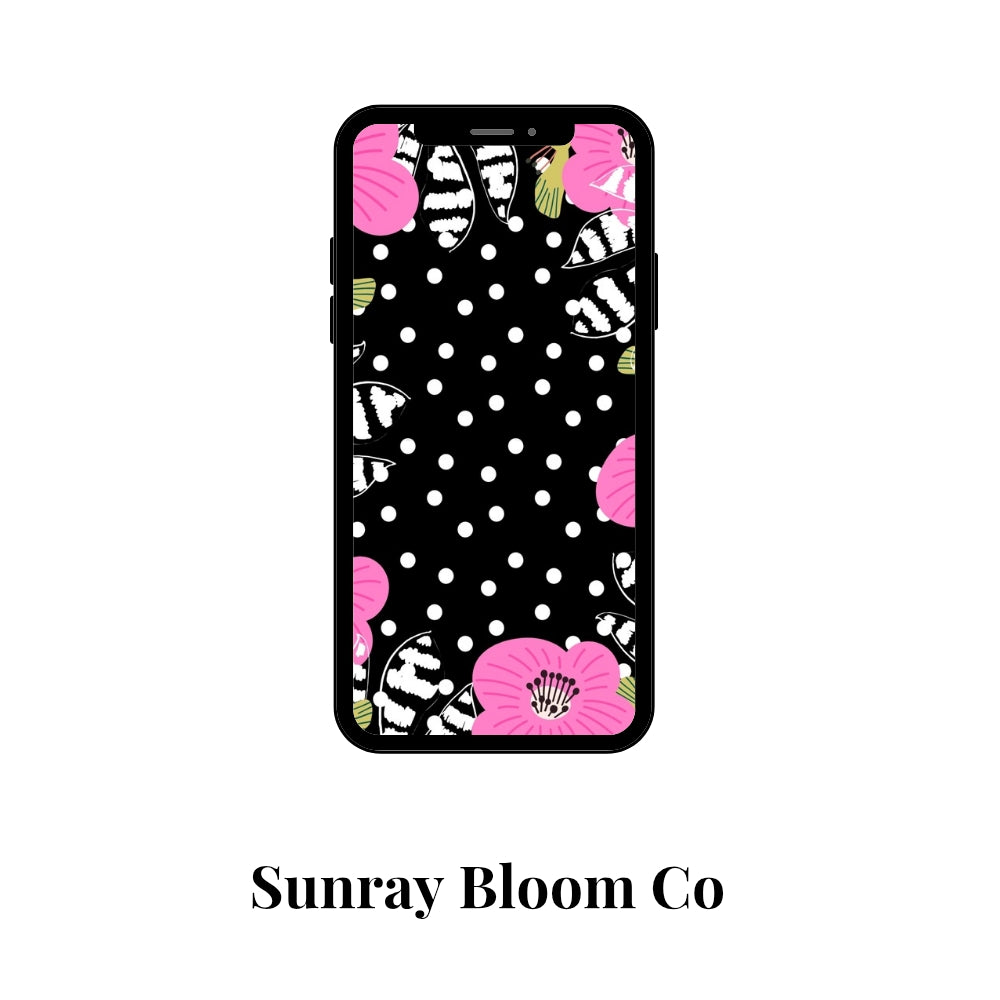 Pink Tropical Phone Wallpaper Digital Download
