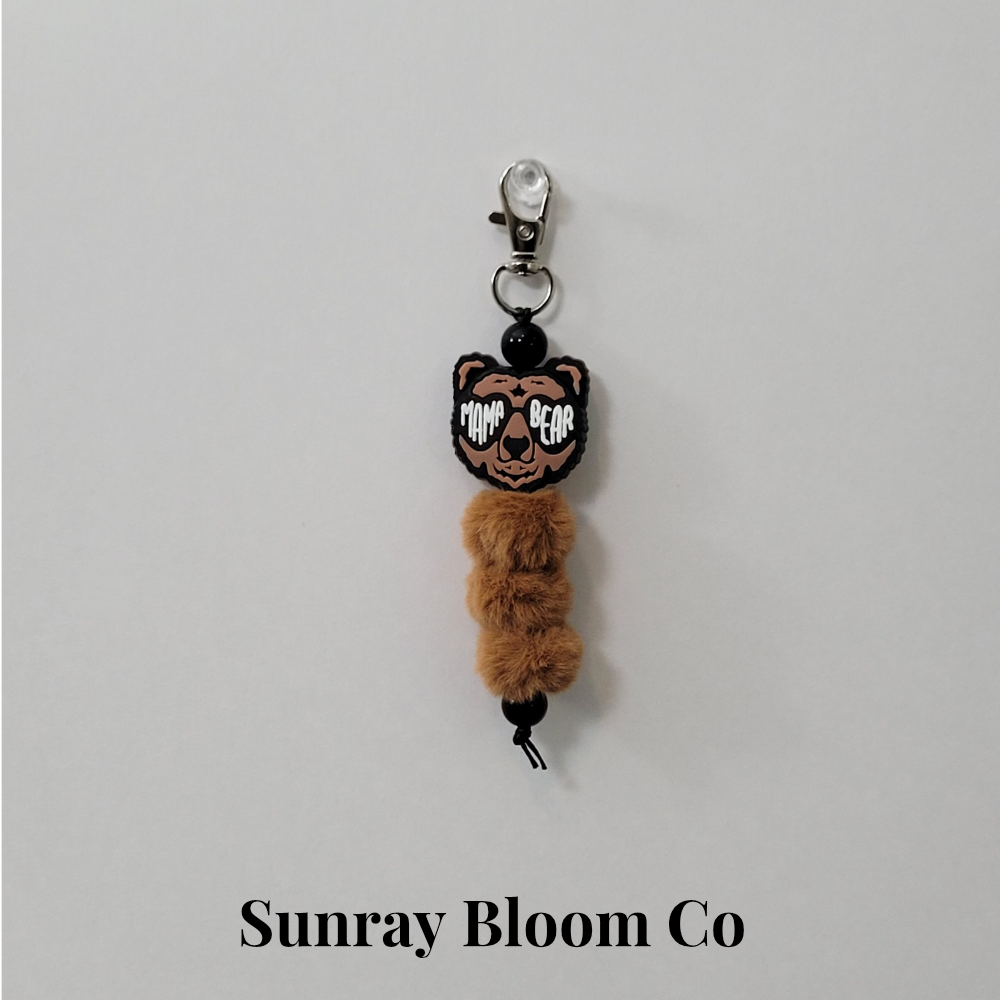 Mama Bear Beaded Clip