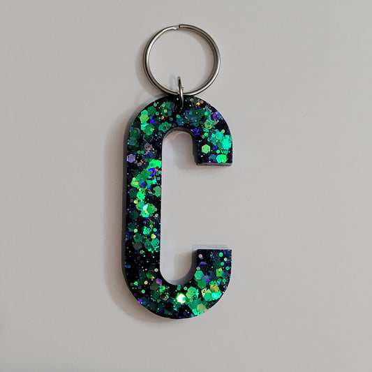 Letter C Personalized Keychain