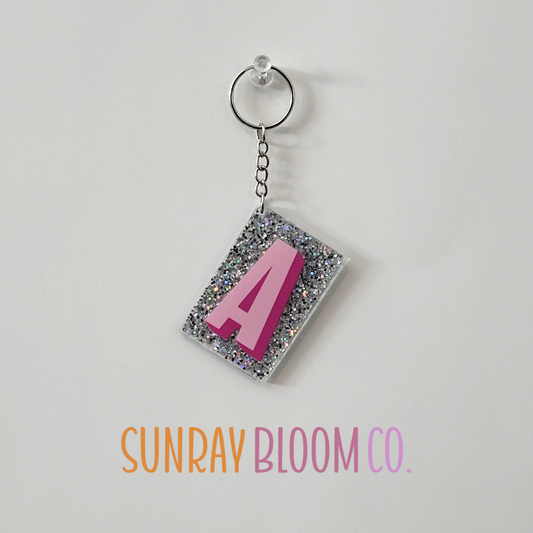 A Personalized Glitter Keychain