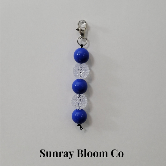 Royal Blue Beaded Clip