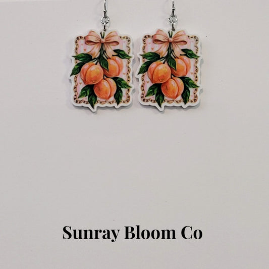 Just Peachy Acrylic Earrings