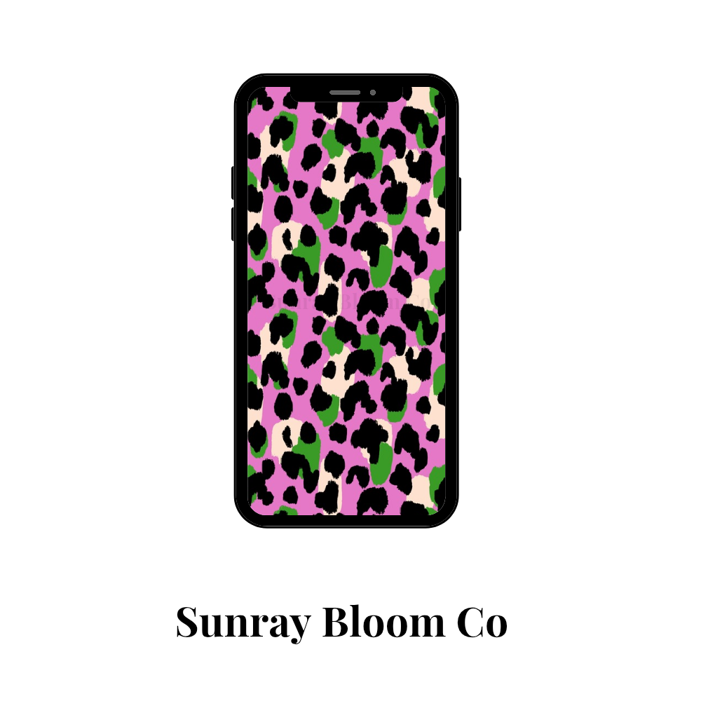 Mauve Leopard Print Phone Wallpaper Digital Download