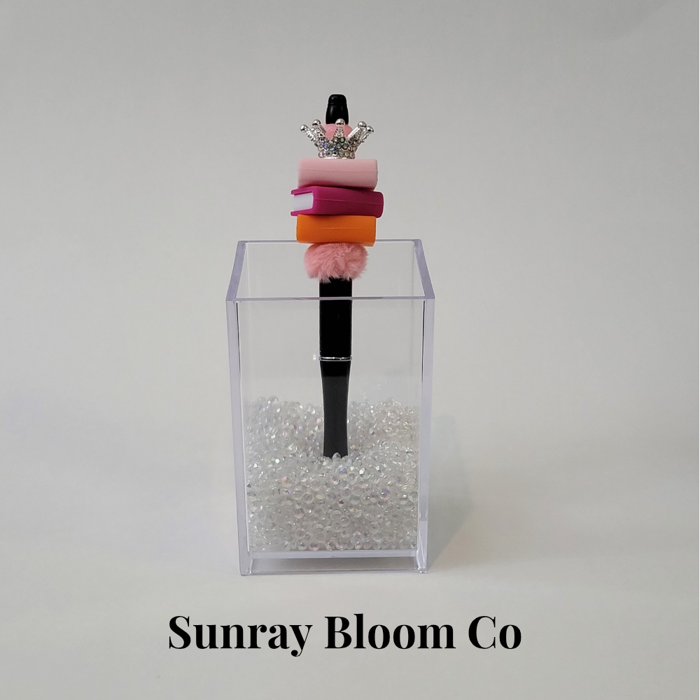 Queen of Books Orange Fuchsia Pink Pen
